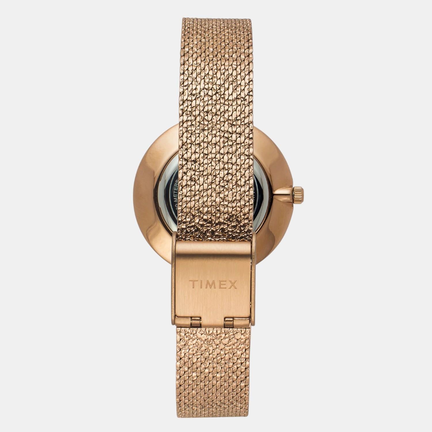 Fashion Women Quartz White Dial Analog Stainless Steel Watch TWEL21502