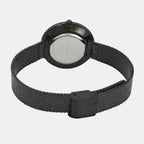 Fashion Women Quartz Black Dial Analog Stainless Steel Watch TWEL21503