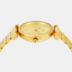 Fashion Women Quartz Champagne Dial Analog Stainless Steel Watch TWEL21600