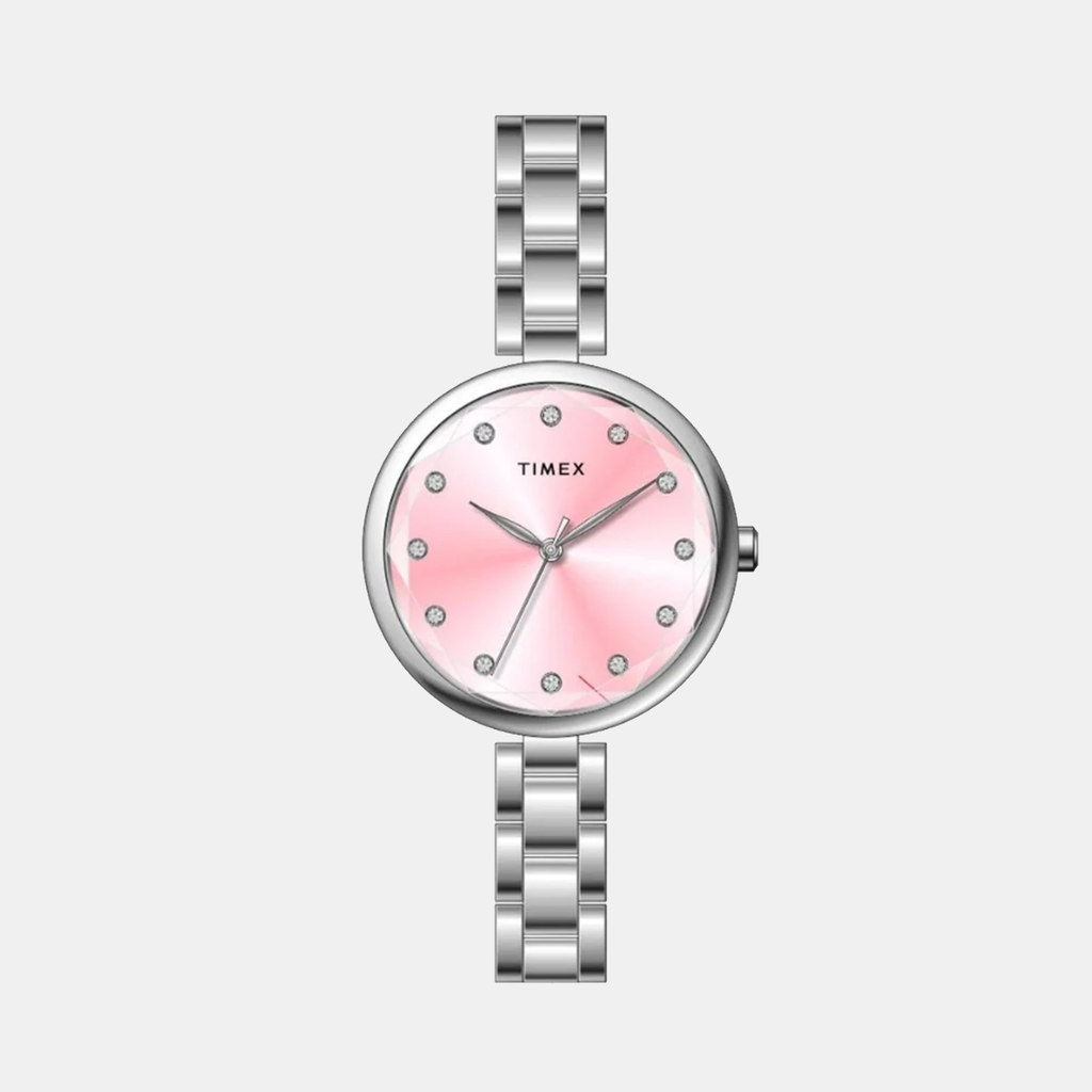 Fashion Women Quartz Pink Dial Analog Brass Watch TWEL21700
