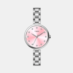 Fashion Women Quartz Pink Dial Analog Brass Watch TWEL21700