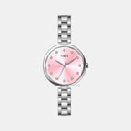 Fashion Women Quartz Pink Dial Analog Brass Watch TWEL21700