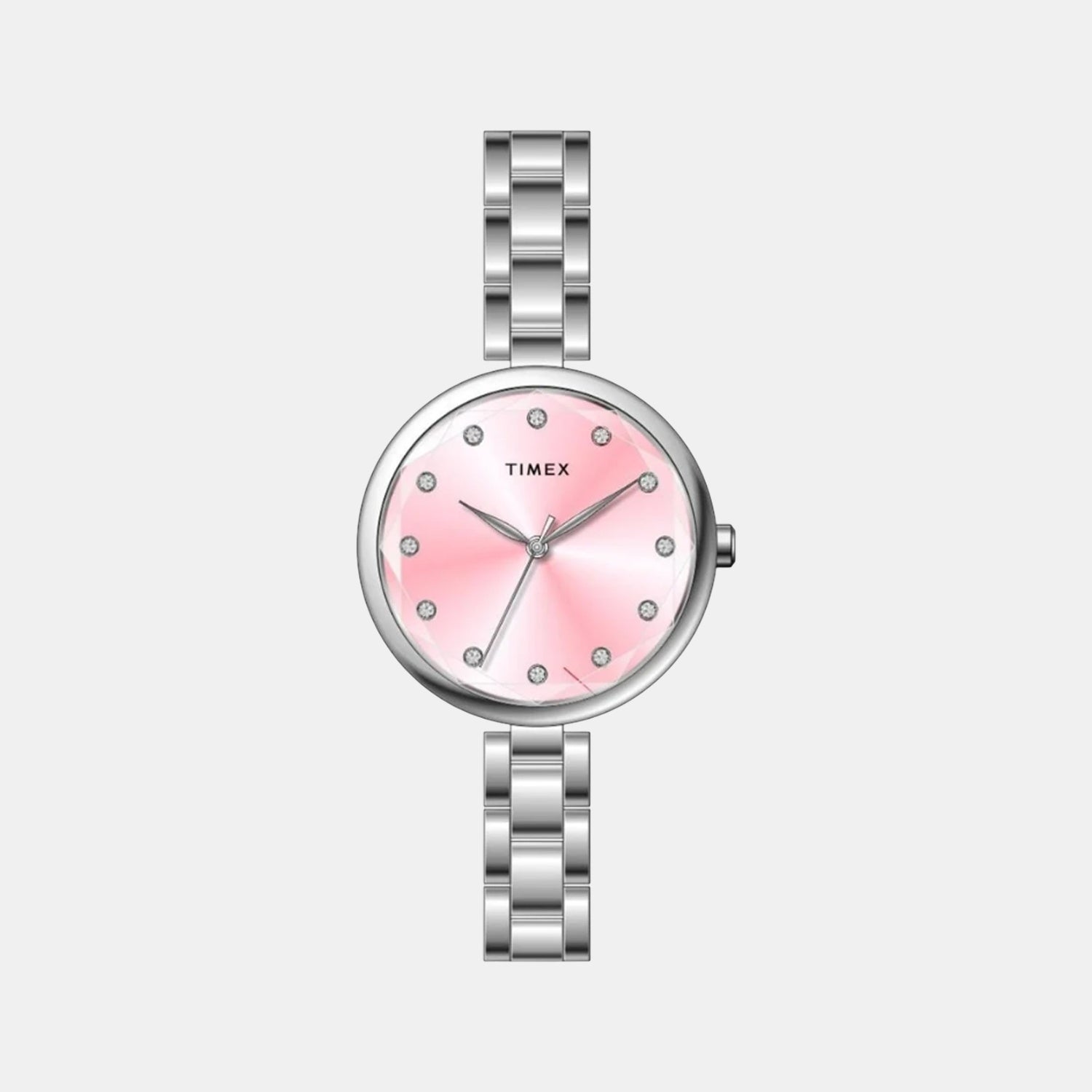 Fashion Women Quartz Pink Dial Analog Brass Watch TWEL21700