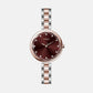 Women Quartz Maroon Dial Analog Stainless Steel Watch TWEL21702