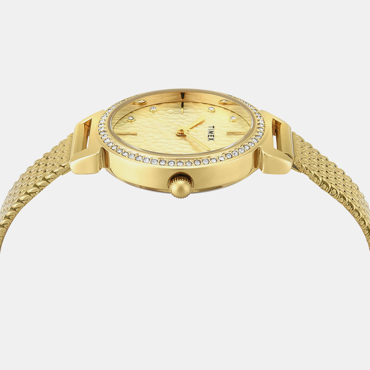 Trendline Women Quartz Champagne Dial Analog Mesh Watch TWEL22303