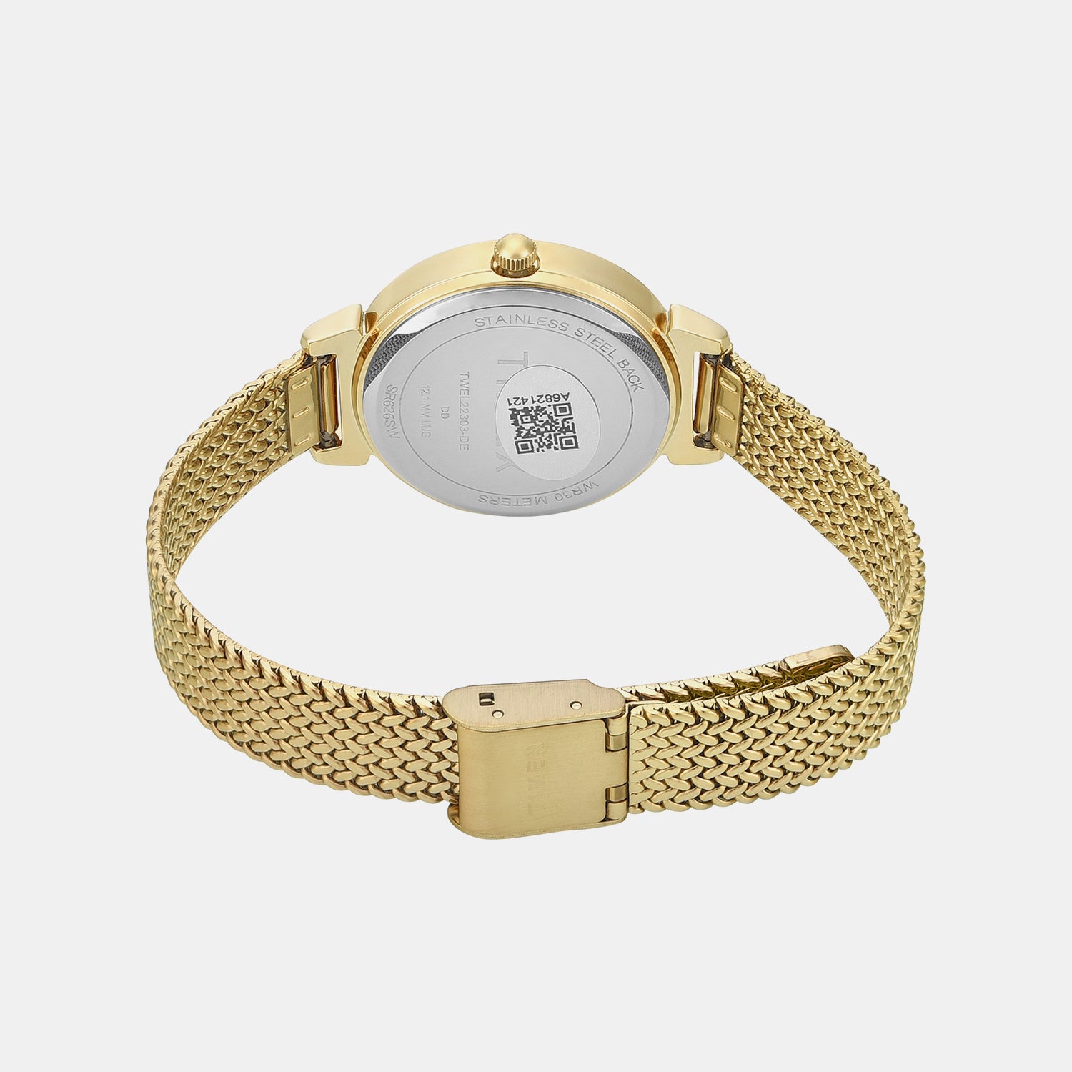 Trendline Women Quartz Champagne Dial Analog Stainless Steel Watch TWEL22303