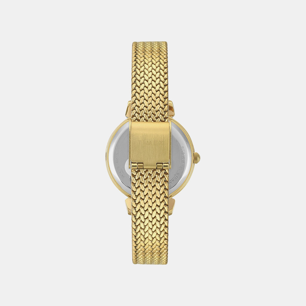 Trendline Women Quartz Champagne Dial Analog Stainless Steel Watch TWEL22303
