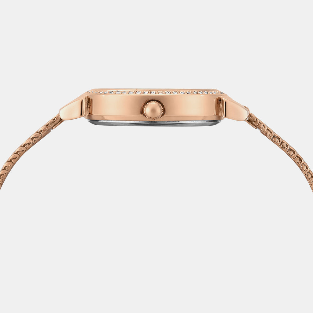 Trendline Women Quartz Rose Gold Dial Analog Stainless Steel Watch TWEL22304