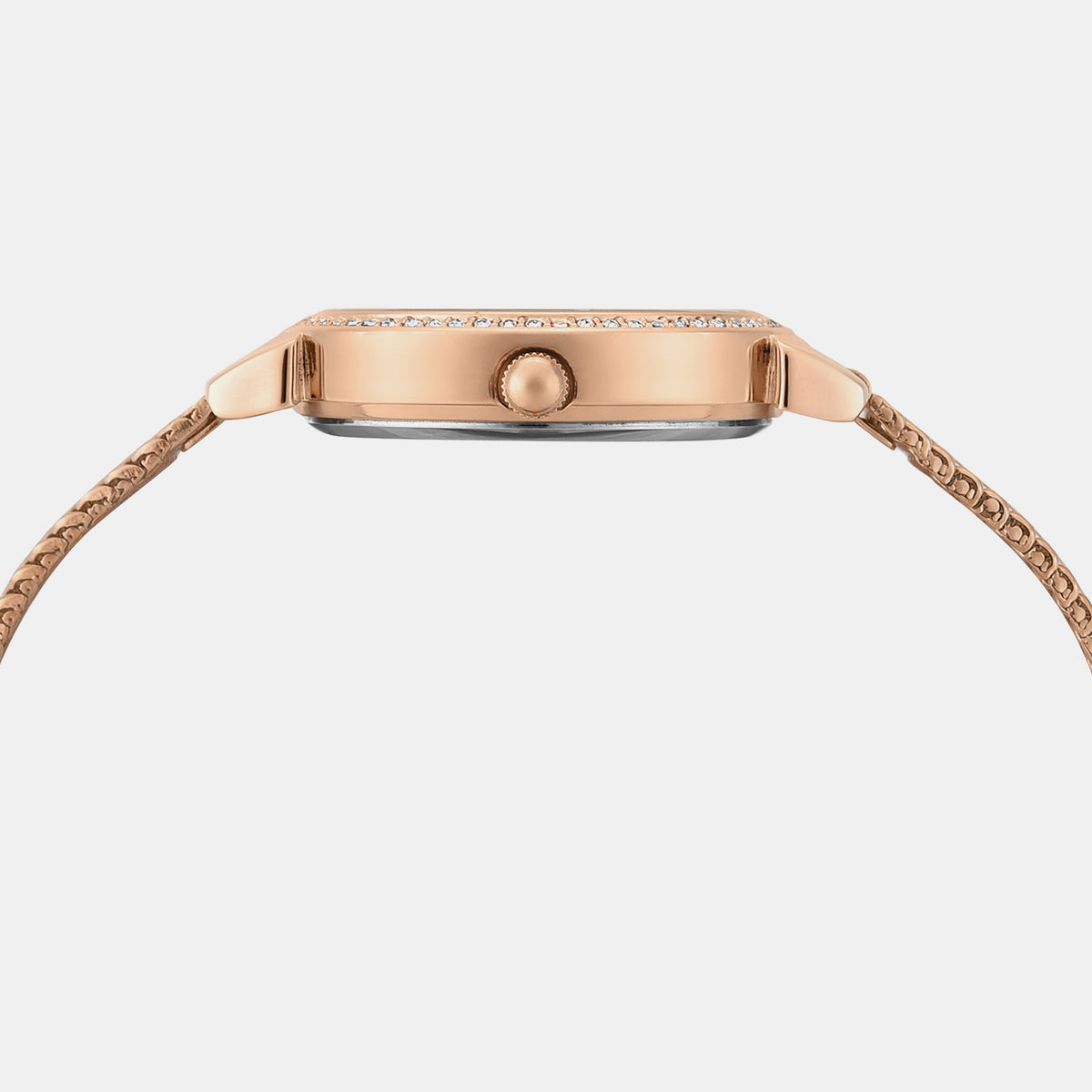 Trendline Women Quartz Rose Gold Dial Analog Mesh Watch TWEL22304