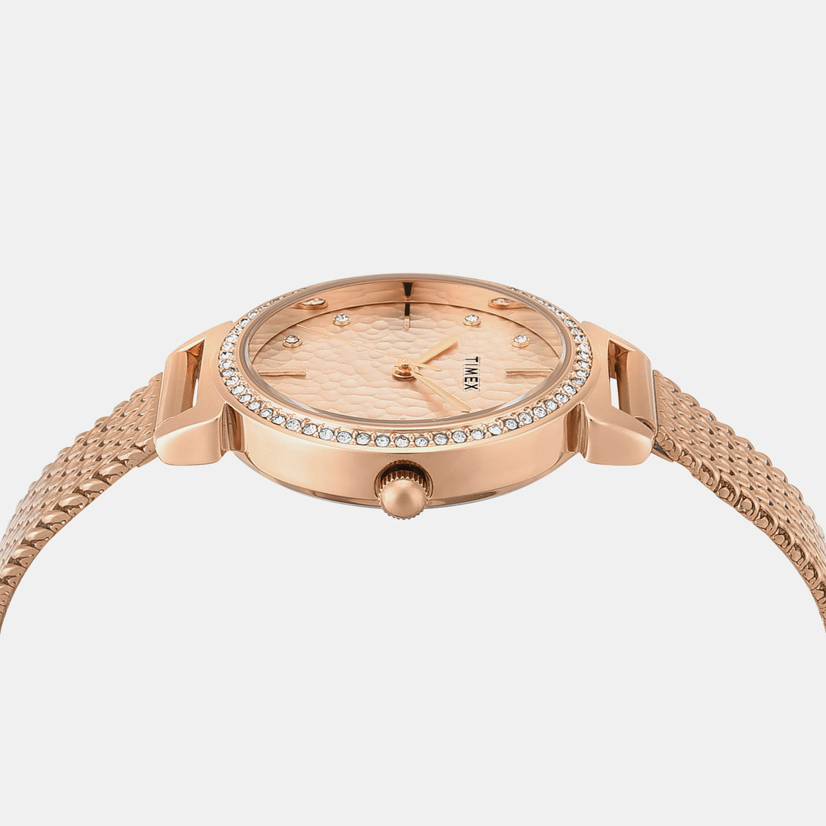 Trendline Women Quartz Rose Gold Dial Analog Mesh Watch TWEL22304