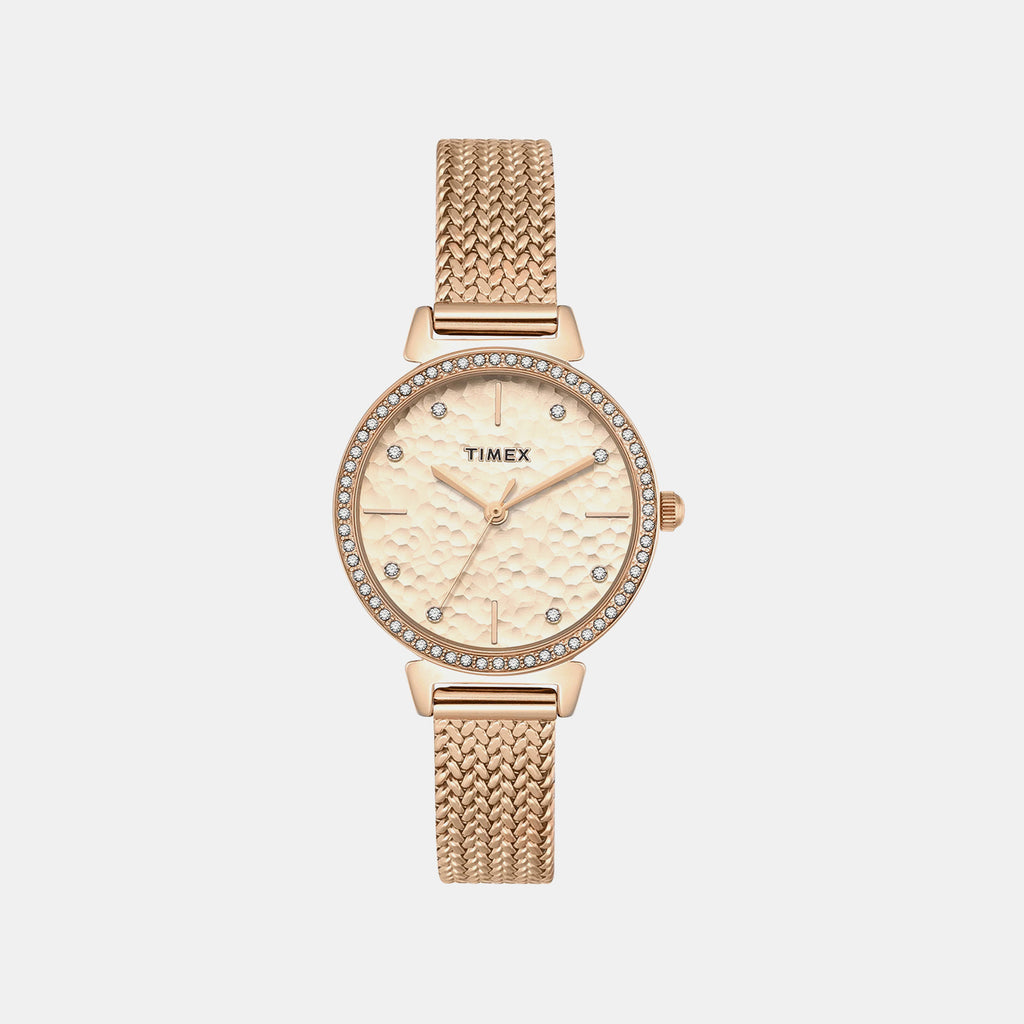 Trendline Women Quartz Rose Gold Dial Analog Stainless Steel Watch TWEL22304