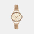 Trendline Women Quartz Rose Gold Dial Analog Stainless Steel Watch TWEL22304