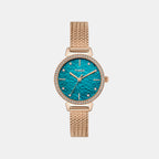 Trendline Women Quartz Teal Dial Analog Stainless Steel Watch TWEL22305