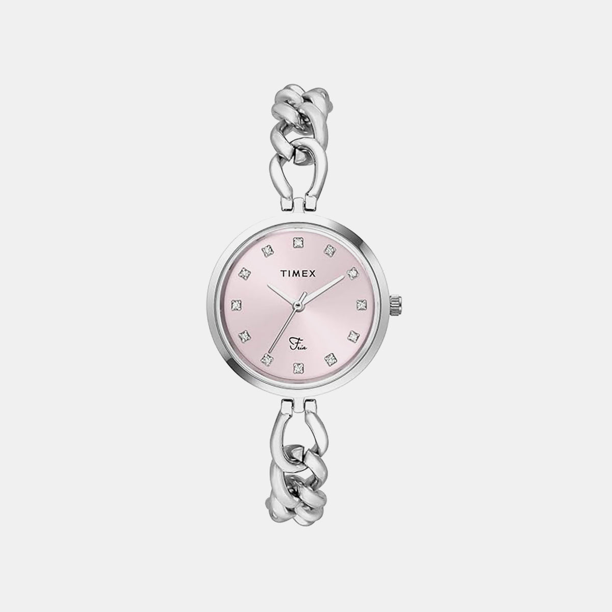 Fria Women Quartz Pink Dial Analog Brass Watch TWEL23800