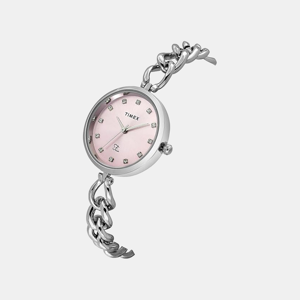 Fria Women Quartz Pink Dial Analog Brass Watch TWEL23800