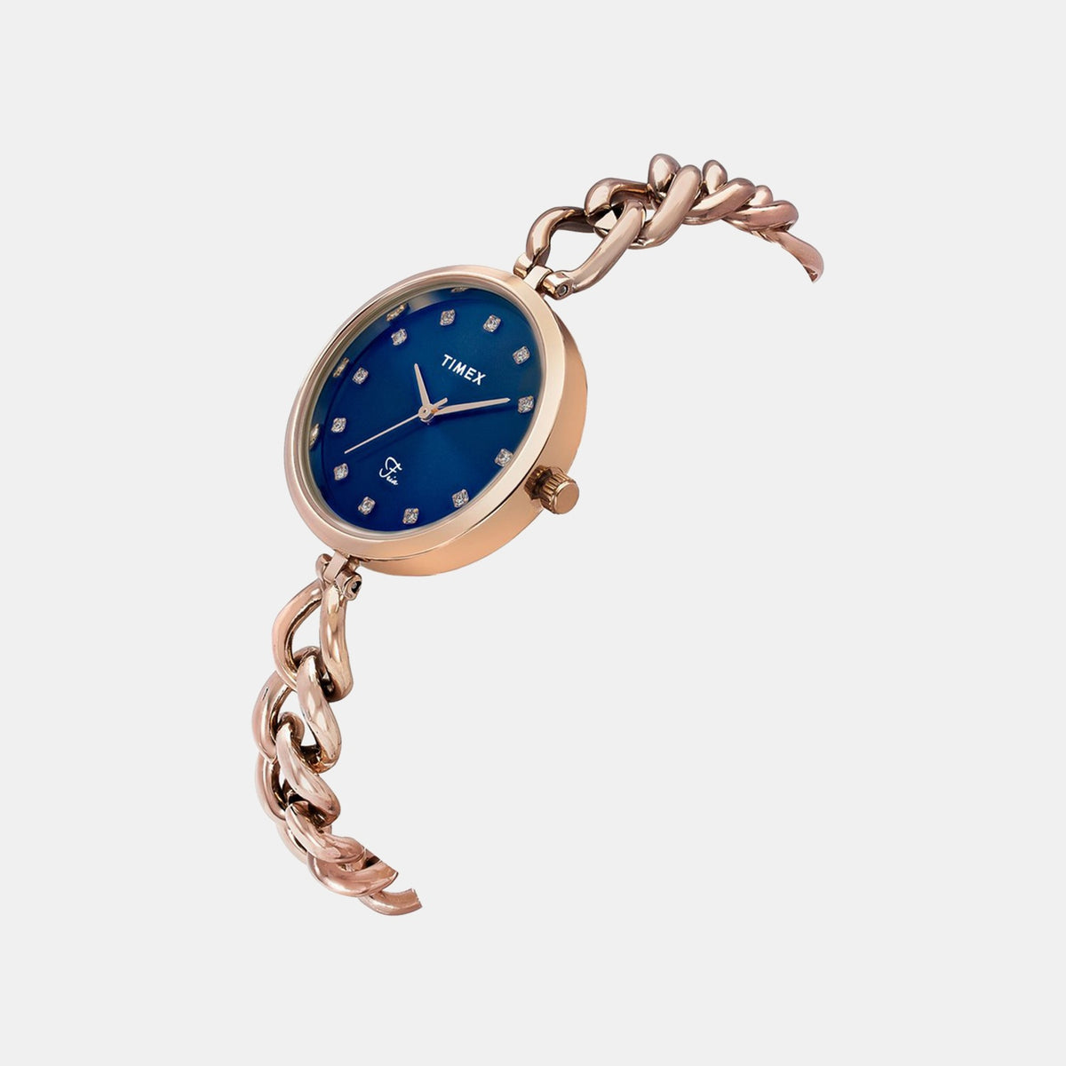 Fria Women Quartz Blue Dial Analog Brass Watch TWEL23802