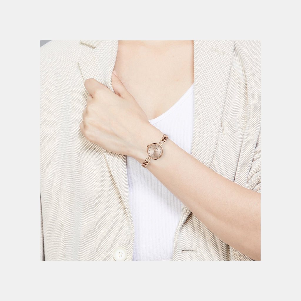 Fria Women Quartz Dial Analog Brass Watch TWEL23803