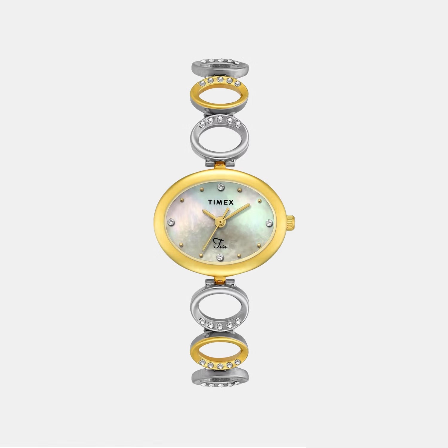Fria Women Quartz Mother Of Pearl Dial Analog Brass Watch TWEL24000