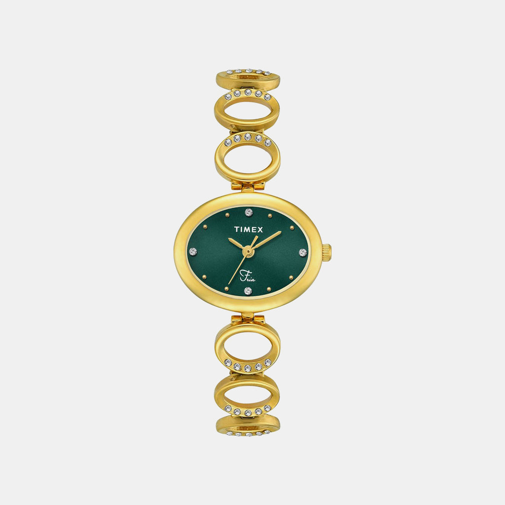 Fria Women Quartz Dial Analog Brass Watch TWEL24001
