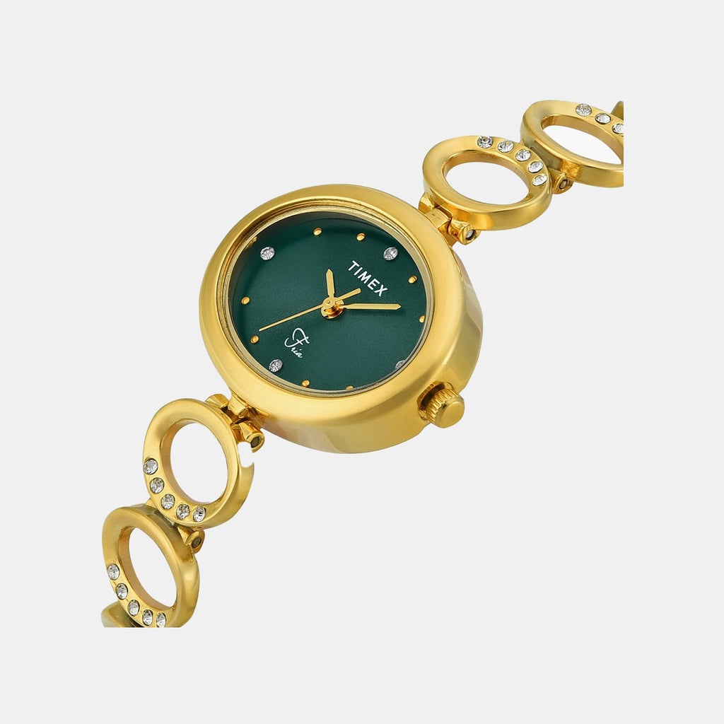 Fria Women Quartz Dial Analog Brass Watch TWEL24001