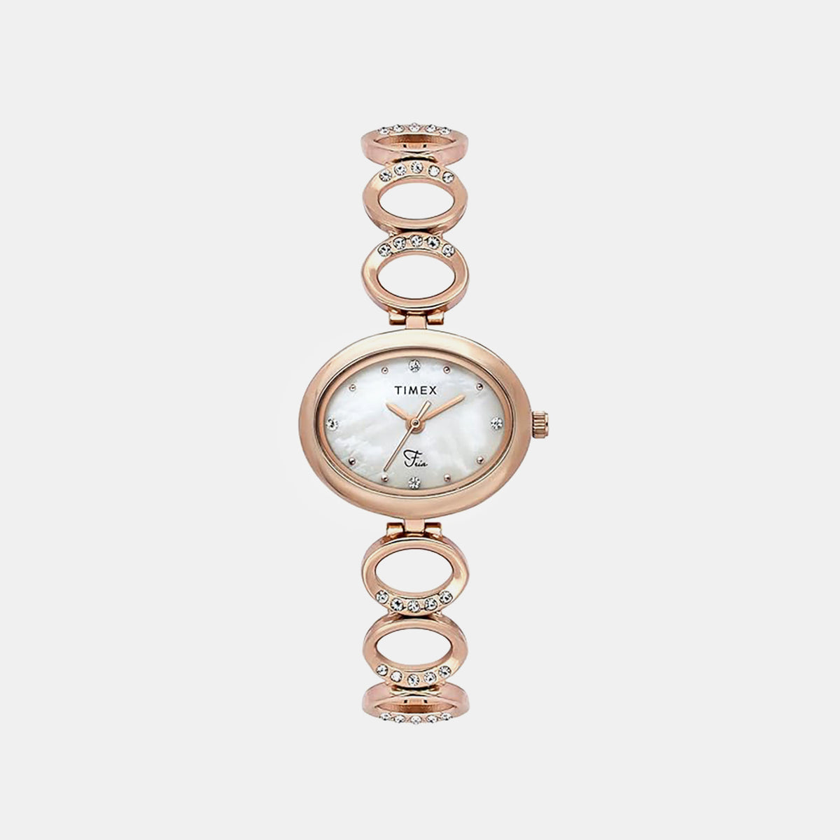 Fria Women Quartz Mother Of Pearl Dial Analog Brass Watch TWEL24002