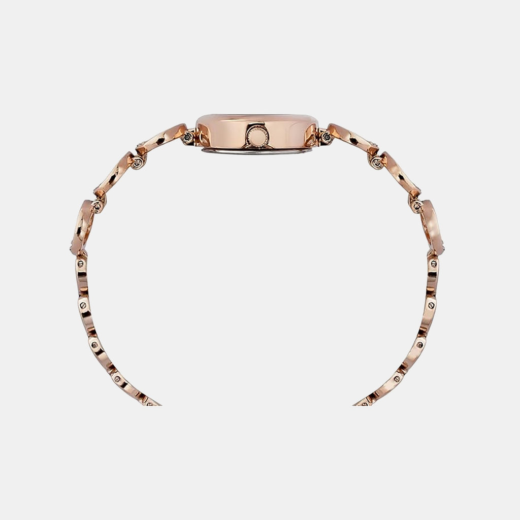 Fria Women Quartz Mother of Pearl Dial Analog Brass Watch TWEL24002