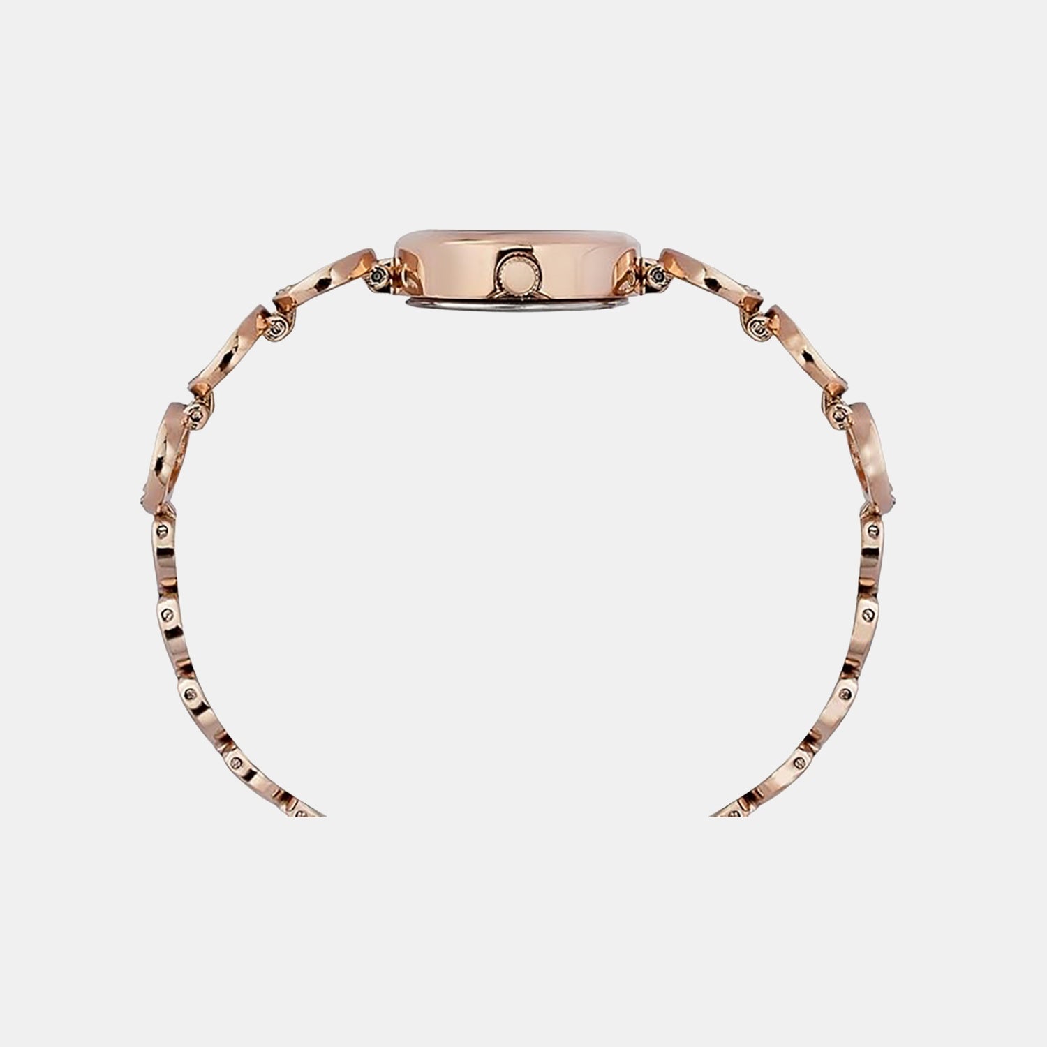 Fria Women Quartz Mother of Pearl Dial Analog Brass Watch TWEL24002