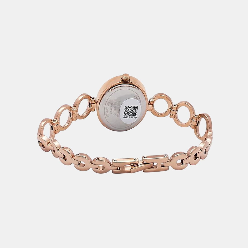 Fria Women Quartz Mother of Pearl Dial Analog Brass Watch TWEL24002