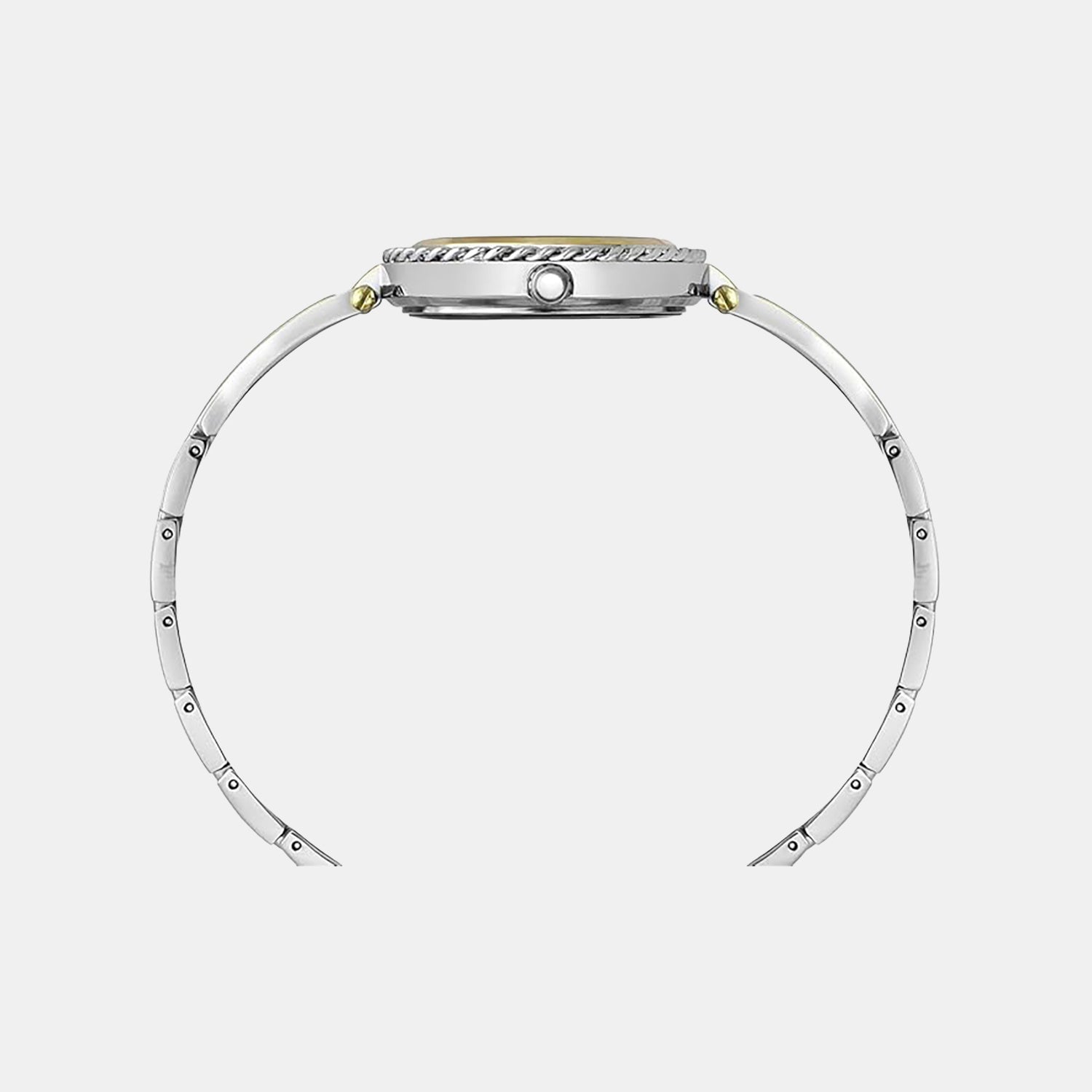 Fria Women Quartz Mother of Pearl Dial Analog Brass Watch TWEL24101