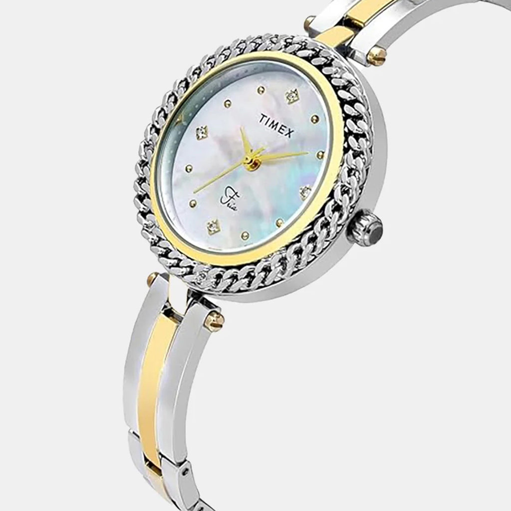 Fria Women Quartz Dial Analog Brass Watch TWEL24101