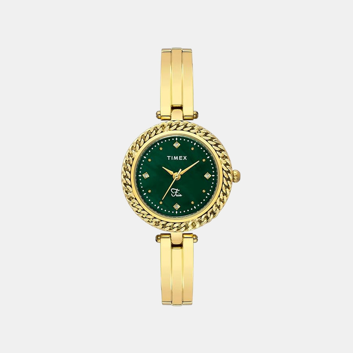 Fria Women Quartz Mother Of Pearl Dial Analog Brass Watch TWEL24103
