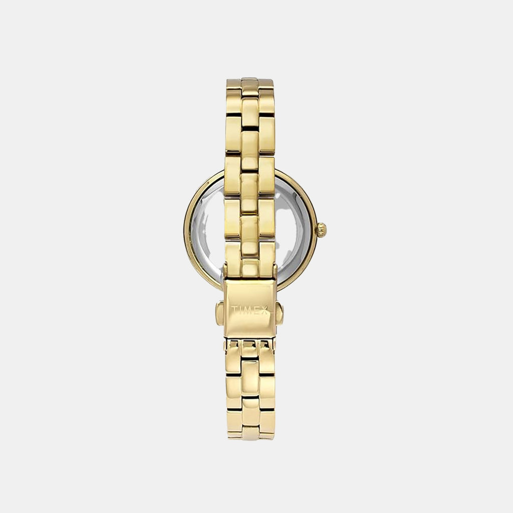 Fria Women Quartz Green Mother of Pearl Dial Analog Brass Watch TWEL24103