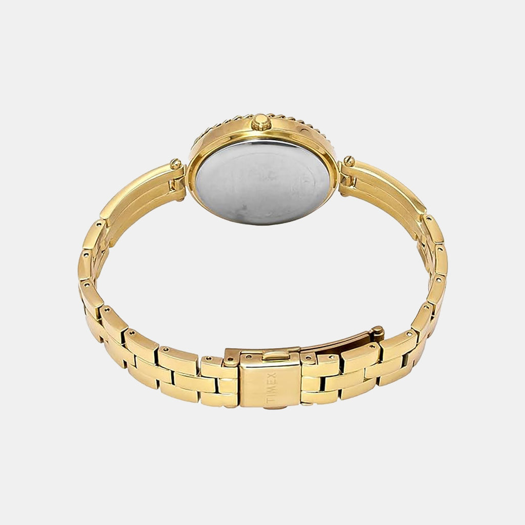 Fria Women Quartz Green Mother of Pearl Dial Analog Brass Watch TWEL24103