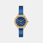 Fria Women Quartz Blue Dial Analog Brass Watch TWEL24203