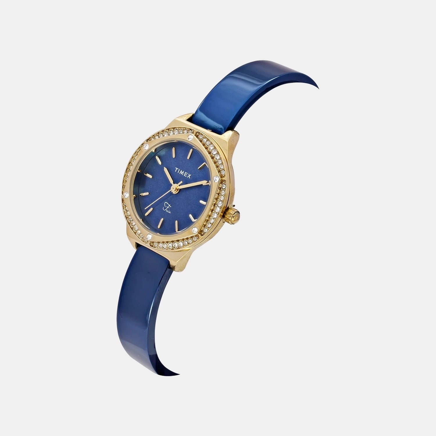 Fria Women Quartz Blue Dial Analog Brass Watch TWEL24203