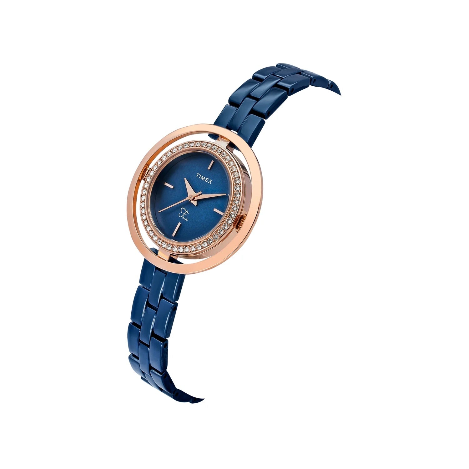 Fria Women Quartz Blue Dial Analog Brass Watch TWEL24302
