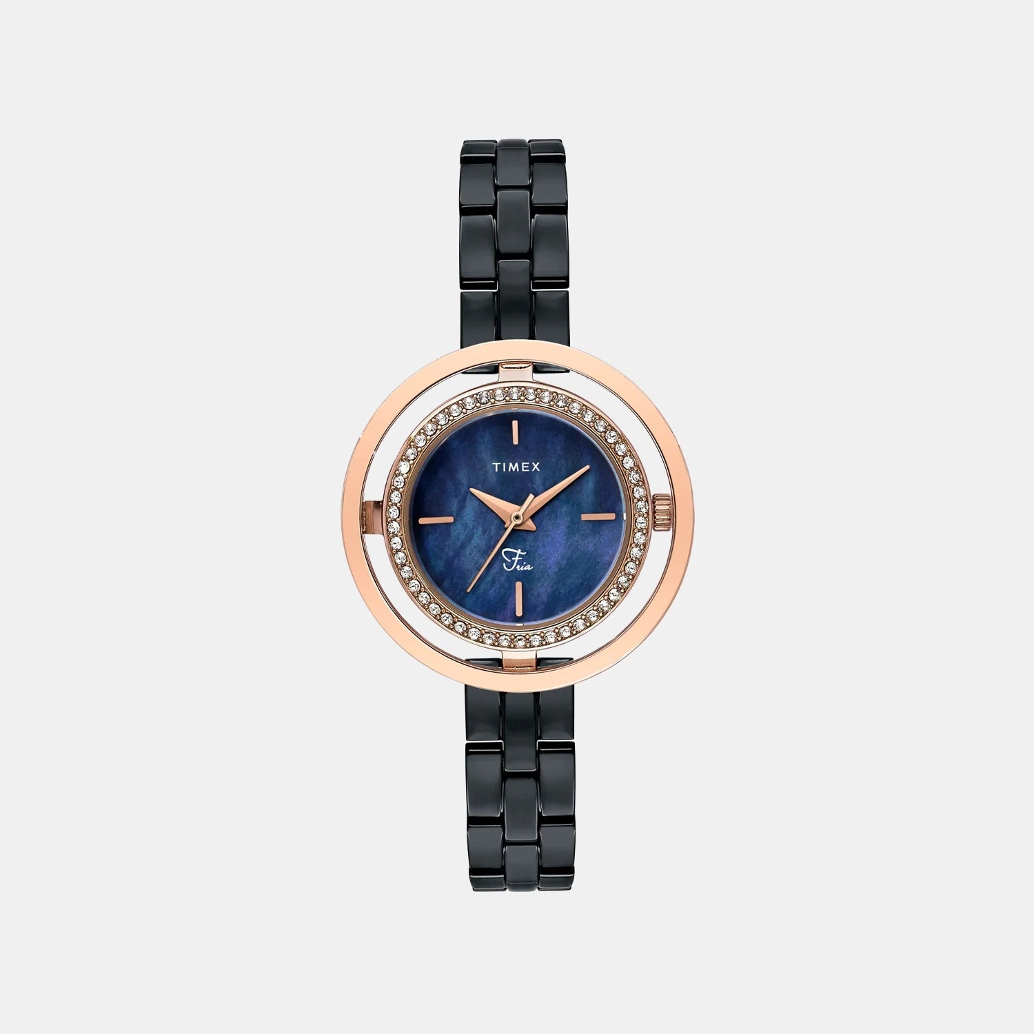 Fria Women Quartz Mother of Pearl Dial Analog Brass Watch TWEL24303