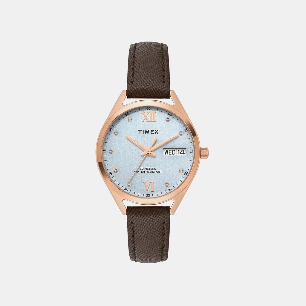 Trendline Women Quartz Blue Dial Analog Leather Watch TWEL26804