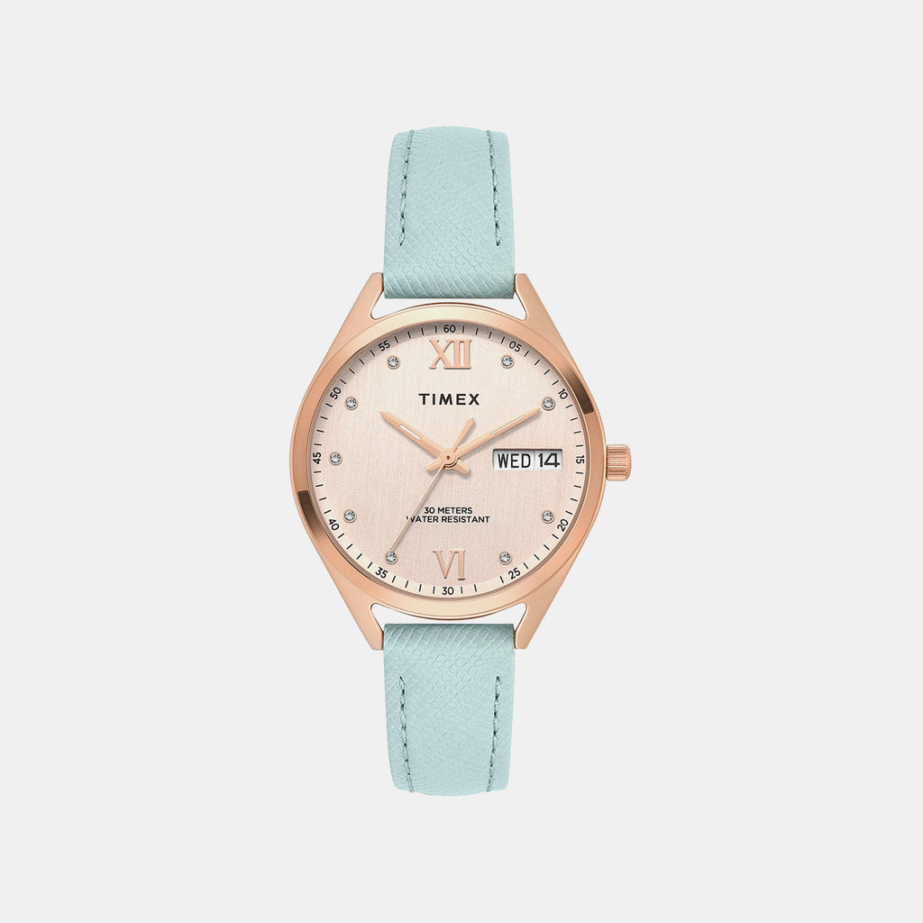 Trendline Women Quartz Rose Gold Dial Analog Leather Watch TWEL26805