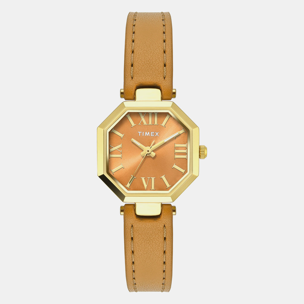Trendline Women Quartz Yellow Dial Analog Leather Watch TWEL26900