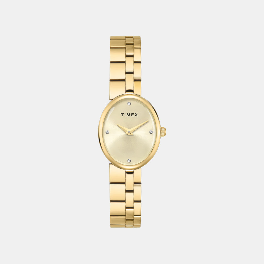 Trendline Women Quartz Champagne Dial Analog Stainless Steel Watch TWEL27100
