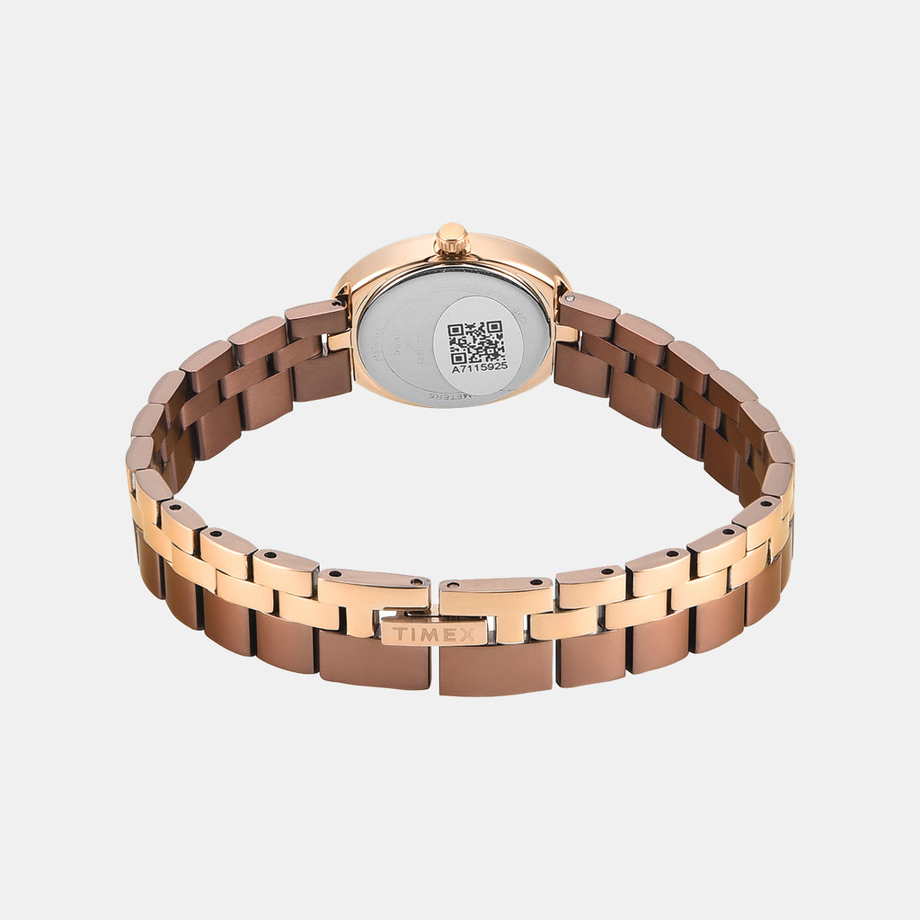 Trendline Women Quartz Brown Dial Analog Stainless Steel Watch TWEL27102