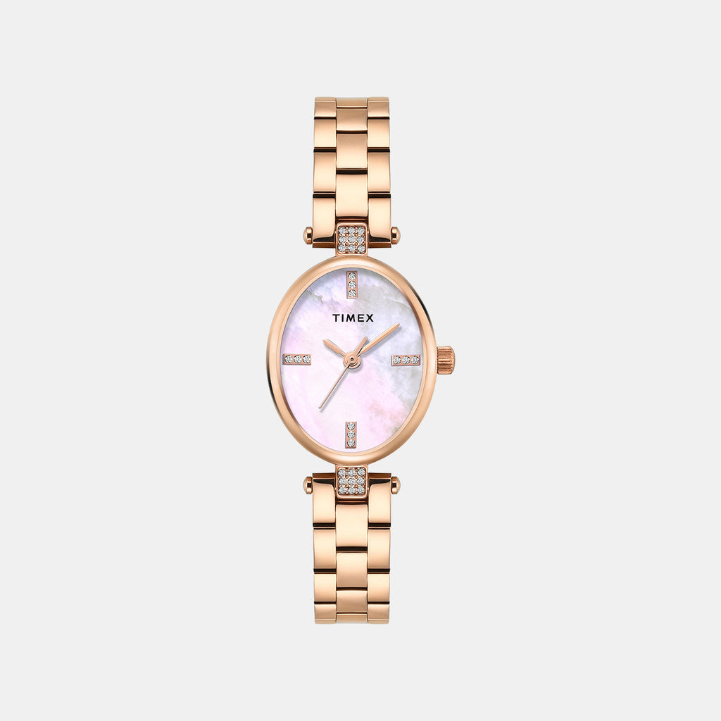 Trendline Women Quartz Mother Of Pearl Dial Analog Brass Watch TWEL27200
