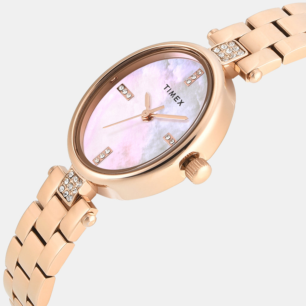 Trendline Women Quartz Mother Of Pearl Dial Analog Brass Watch TWEL27200
