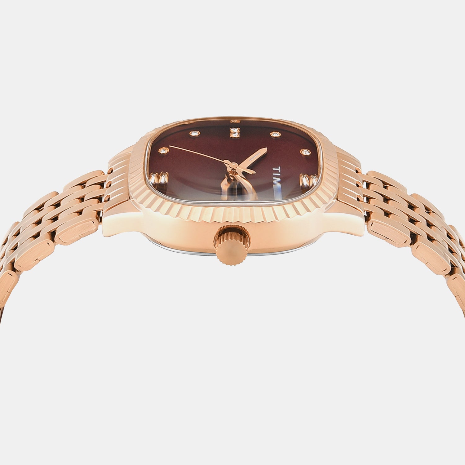 Trendline Women Quartz Burgundy Dial Analog Stainless Steel Watch TWEL27300