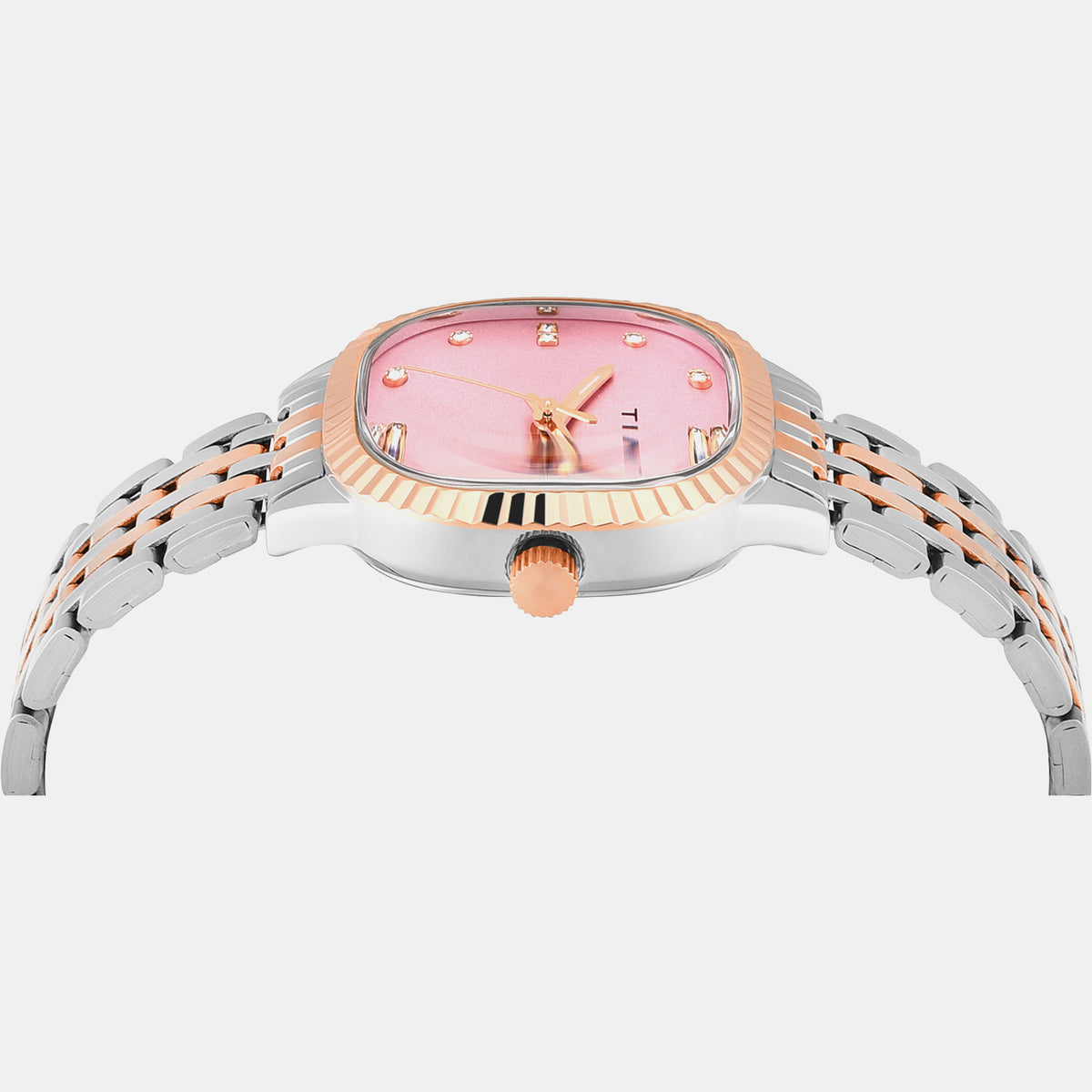 Trendline Women Quartz Pink Dial Analog Stainless Steel Watch TWEL27302