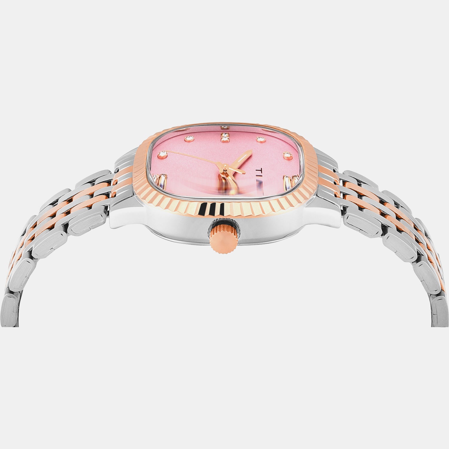 Trendline Women Quartz Pink Dial Analog Stainless Steel Watch TWEL27302