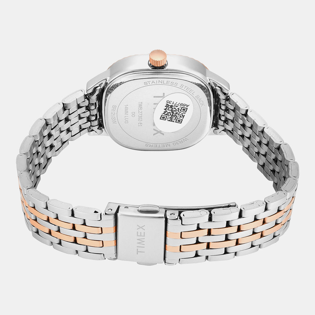 Trendline Women Quartz Pink Dial Analog Stainless Steel Watch TWEL27302