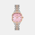 Trendline Women Quartz Pink Dial Analog Stainless Steel Watch TWEL27302