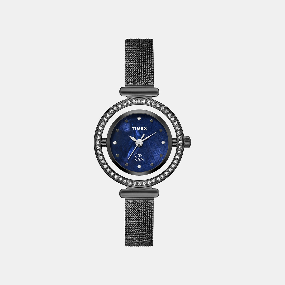 Fria Women Quartz Mother Of Pearl Dial Analog Mesh Watch TWEL27800